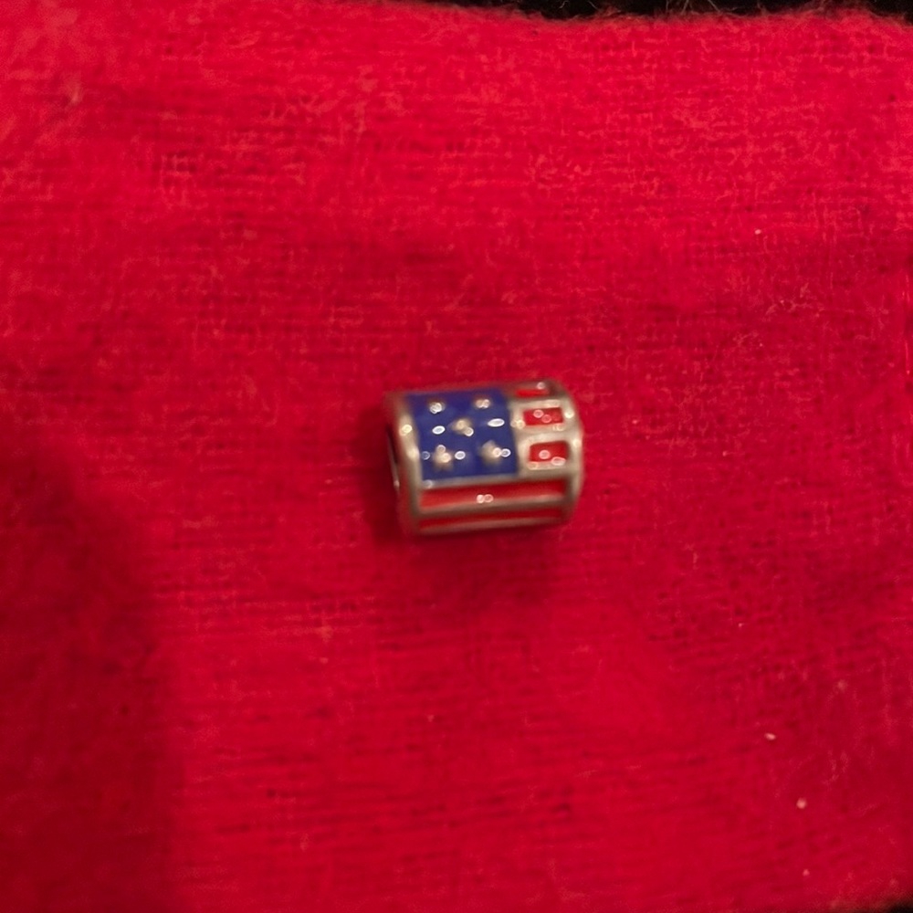 Pandora American flag charm